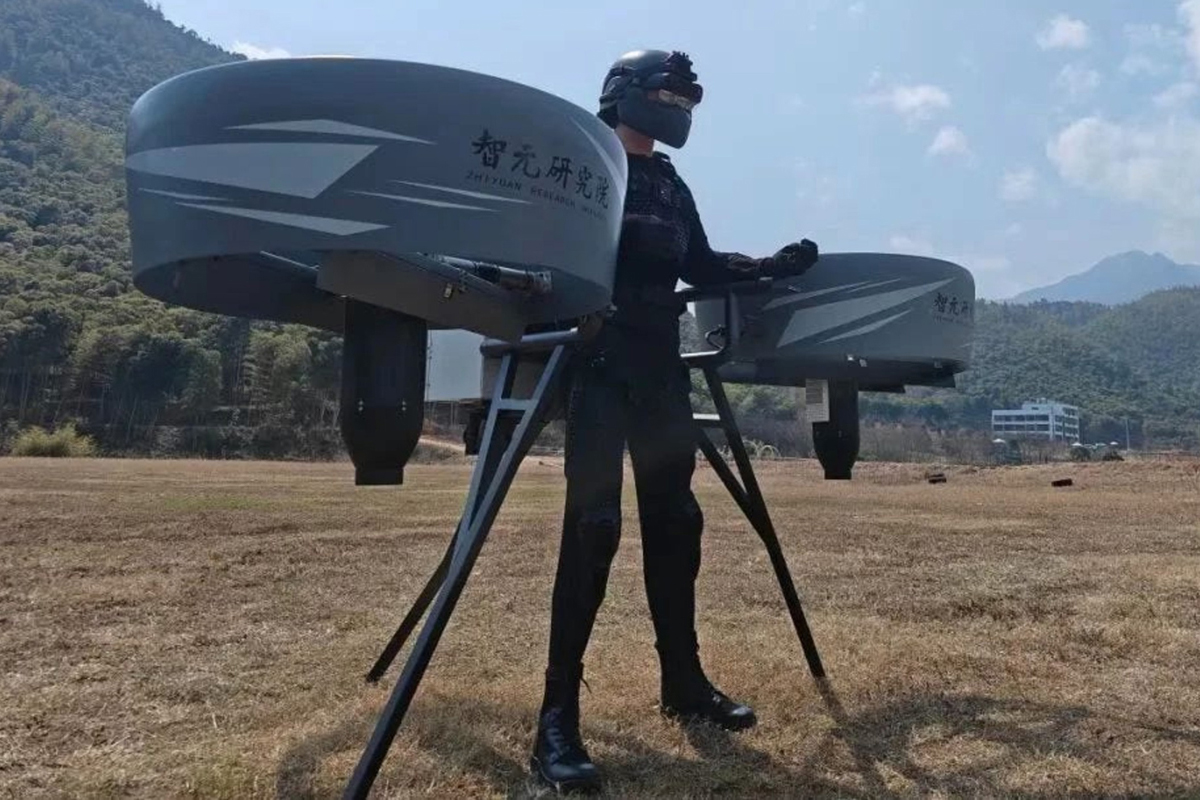 Hangzhou Zhiyuan Research Institute Wearable Flying Device one person eVTOL prototype aircraft Hangzhou Zhiyuan Research Institute Wearable Flying Device one person eVTOL prototype aircraft